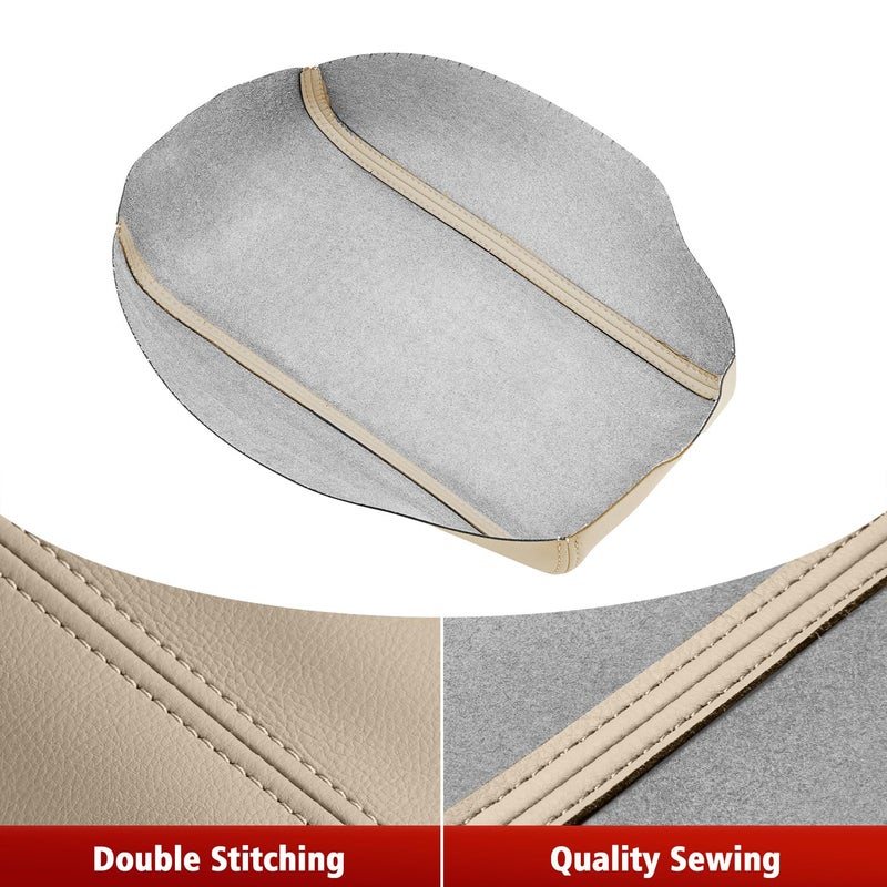 KBH Center Console Cover Replacement for Toyota Camry 2007 2008 2009 2010 2011, Vinyl Leather Armrest Upholstery, Anti-Scratch, Bisque Tan (Leather Part Only) - Image 2